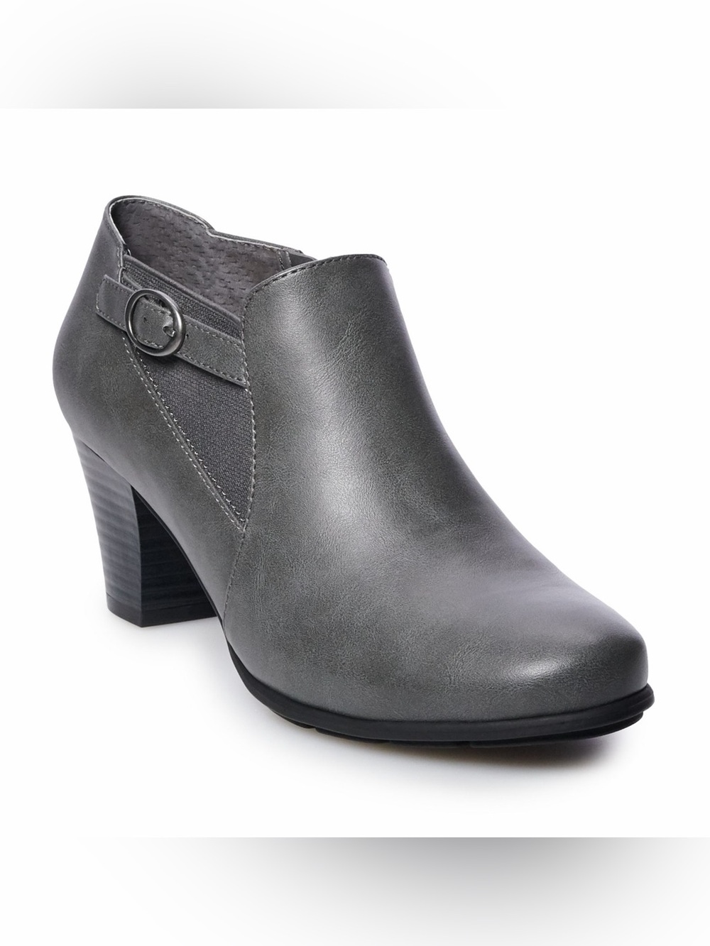 croft & barrow Gray Block Heel Ankle Bootie Size 8